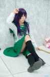 bokken busujima_saeko cosplay highschool_of_the_dead kneesocks pleated_skirt purple_hair ririka sailor_uniform school_uniform skirt rating:Safe score:0 user:nil!