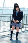akiyama_mio bass blazer blouse cosplay hair_clips kneesocks k-on! minatsuki_naru pleated_skirt school_uniform skirt rating:Safe score:0 user:nil!