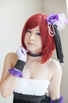 armband choker cosplay dress flower gloves headdress love_live!_school_idol_project nishikino_maki purple_eyes red_hair tori_suke rating:Safe score:1 user:pixymisa