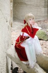 blonde_hair braid cosplay dress fate/series fate/stay_night kamui_arisa red_moon saber rating:Safe score:0 user:nil!