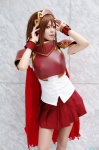aida_yukiko armor blouse cape cosplay doppelganger_arle hairband miniskirt pantyhose puyo_puyo puyo_puyo~n skirt rating:Safe score:1 user:nil!