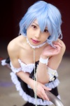 ayanami_rei blue_hair chains collar corset cosplay kaoru's_collection_3 kishimoto_kaoru miniskirt neon_genesis_evangelion skirt thighhighs rating:Safe score:4 user:nil!