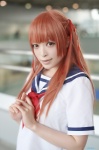 cosplay hair_ribbons red_hair sailor_uniform sakuu school_uniform tagme_character tagme_series rating:Safe score:1 user:nil!