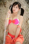 bikini cleavage hammock minami_yui overalls straps_down swimsuit twintails yui_flavor rating:Safe score:4 user:nil!