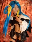 blue_hair boots cosplay dizzy garters guilty_gear kabura_hitori midriff pantyhose thighhighs twintails underboob rating:Safe score:0 user:nil!