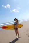 aoi_sora beach bikini cleavage ocean side-tie_bikini surfboard swimsuit rating:Safe score:1 user:nil!