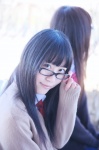blouse cardigan cosplay emusuda_riria glasses original sagiri school_uniform rating:Safe score:0 user:nil!