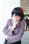 blazer blouse corpse_party_blood_covered cosplay glasses headdress looking_over_glasses misaki saenoki_naho tie rating:Safe score:0 user:pixymisa