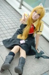 air blonde_hair blouse boots cosplay jumper kamio_misuzu saku_(ii) school_uniform rating:Safe score:0 user:nil!
