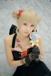 blonde_hair cleavage cosplay dress gloves hairbows lollipop original twin_buns uri rating:Safe score:0 user:nil!