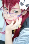 blouse cosplay glasses kumo red_hair tengen_toppa_gurren-lagann yoko_ritona rating:Safe score:0 user:nil!