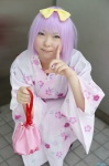 cosplay hairbow hiiragi_tsukasa lucky_star natsume_megumi purple_hair yukata rating:Safe score:0 user:nil!
