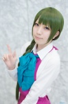 blouse braid choco cosplay green_hair jacket jumper kantai_collection yuugumo_(kantai_collection) rating:Safe score:0 user:nil!
