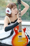 cosplay detached_sleeves dress guitar hirasawa_yui kishigami_hana k-on! rating:Safe score:0 user:nil!