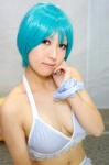 aqua_hair bikini cosplay hane hatsune_miku project_diva_2nd swimsuit vocaloid wristband rating:Safe score:1 user:pixymisa