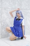 blue_hair cosplay grisaia_no_kajitsu jumper kazami_kazuki kneesocks pantyhose sailor_uniform school_uniform sheer_legwear yuzuki_aya_(ii) rating:Safe score:1 user:nil!