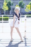 blonde_hair cosplay kantai_collection maropapi pantyhose sailor_dress sailor_hat sheer_legwear tagme_character rating:Safe score:4 user:nil!