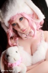 animal_ears bunny_ears bunny_girl bunny_outfit cleavage collar koyuki pink_hair rating:Safe score:1 user:lolzin