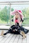 cosplay dress elbow_gloves gloves hiokichi melty petticoat scarf shining_hearts thighhighs white_hair witch_hat rating:Safe score:0 user:pixymisa