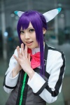 aquarion_evol blouse blue_eyes bowtie cosplay hairbow purple_hair soubi_zero suzushiro_mikono vest rating:Safe score:1 user:pixymisa