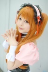 apron asahina_mikuru cosplay dress hairband orange_hair suzumiya_haruhi_no_yuuutsu tsukikage_yayoi twintails waitress waitress_uniform rating:Safe score:1 user:nil!