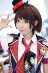 akb48 blazer blouse cosplay hat hinomura_uta school_uniform shinoda_mariko_(cosplay) tie rating:Safe score:1 user:pixymisa