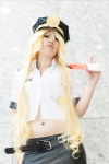 blonde_hair cosplay croptop electric_torch inoue miniskirt necklace panty_(psg) panty_&_stocking_with_garterbelt police_hat skirt twintails wristband rating:Safe score:0 user:pixymisa