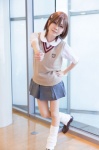 blouse boo cosplay kneehighs misaka_mikoto pleated_skirt skirt sweater to_aru_kagaku_no_railgun rating:Safe score:0 user:pixymisa