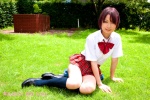 blouse bookbag kneesocks miyatsuka_kei pleated_skirt school_uniform skirt rating:Safe score:0 user:nil!