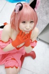 animal_ears cat_ears cosplay momomiya_ichigo pink_hair saki tail tokyo_mew_mew rating:Safe score:0 user:Log