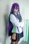 boots busujima_saeko cosplay garter_belt highschool_of_the_dead miniskirt purple_hair sailor_uniform school_uniform skirt soul thighhighs rating:Safe score:1 user:nil!