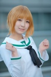 blonde_hair blouse cosplay girls_und_panzer nishizumi_miho scarf school_uniform takanashi_maui rating:Safe score:0 user:pixymisa