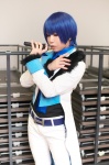 blazer blue_hair cosplay crossplay dress_shirt kaito kanato_akira microphone tagme_song tie trousers vocaloid rating:Safe score:1 user:nil!