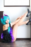 aqua_hair cosplay dress hatsune_miku necoco pantyhose project_necoco-f sheer_legwear twintails vocaloid rating:Safe score:4 user:nil!