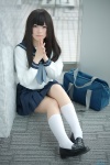 blouse bookbag cosplay harumiya_yun kneehighs original pleated_skirt sailor_uniform scarf school_uniform skirt rating:Safe score:1 user:pixymisa