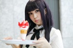 apron blouse bowtie cosplay ice_cream nina_(ii) serving_tray waitress waitress_uniform working!! yamada_aoi rating:Safe score:0 user:pixymisa