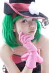 bow corset cosplay erigawa flower gloves green_hair hat lingerie macross macross_frontier ranka_lee rating:Safe score:0 user:pixymisa