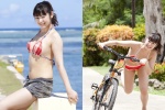 bikini_top cleavage denim ocean ponytail shorts swimsuit yamamoto_maki rating:Safe score:0 user:nil!