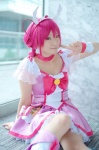 boots choker cosplay crinoline cure_happy dress fingerless_gloves gloves hoshizora_miyuki kishigami_hana miniskirt pink_hair pretty_cure skirt smile_precure! tiara rating:Safe score:0 user:pixymisa