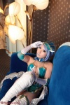 blue_hair blue_rose boots candy_blue cleavage cosplay dress elbow_gloves gloves hat karina_lyle saku thigh_boots thighhighs tiger_&_bunny rating:Safe score:0 user:nil!
