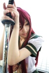 cosplay katana red_hair sailor_uniform saya school_uniform shakugan_no_shana shana sword rating:Safe score:1 user:darkgray