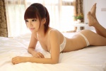 bed bra cleavage nier_(mod) panties ponytail xiuren_009 rating:Safe score:1 user:nil!