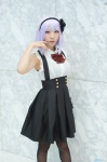black_legwear blouse cosplay dagashi_kashi hairband jumper pantyhose purple_hair shidare_hotaru shirayuki_nao rating:Safe score:1 user:nil!