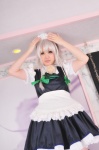 apron blouse cosplay hairband izayoi_sakuya jumper maid maid_uniform noa silver_hair touhou rating:Safe score:0 user:nil!