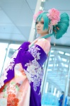 aida_yukiko aqua_hair cosplay hatsune_miku kimono tagme_song twintails vocaloid rating:Safe score:2 user:nil!