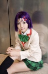 blazer blouse cosplay hair_clips kneesocks pleated_skirt purple_hair sairenji_haruna school_uniform skirt tamako to_love-ru rating:Safe score:0 user:nil!