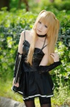 amane_misa blonde_hair camisole choker cosplay death_note detached_sleeves iori miniskirt skirt thighhighs twintails rating:Safe score:2 user:nil!