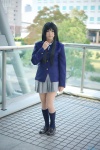 akiyama_mio blazer blouse cosplay gingamu kneesocks k-on! pleated_skirt school_uniform skirt rating:Safe score:1 user:nil!