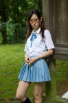 blouse girlz_high glasses kneesocks maho pleated_skirt school_uniform skirt summer_special_01 twintails rating:Safe score:0 user:nil!