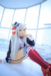 amatsukaze_(kantai_collection) bikini cosplay garter_belt hat kantai_collection red_legwear sailor_dress saku see-through senku side-tie_bikini silver_hair swimsuit thighhighs twintails white_legwear rating:Safe score:1 user:nil!